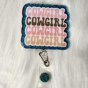 Cowgirl Retractable Badge Reel